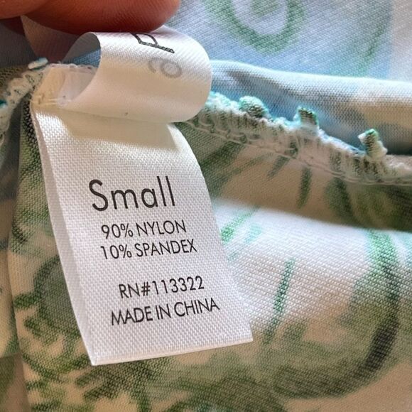 Banana Boat UPF 50+ polo dress 3/4 sleeves blue aqua color seashells size Small - Picture 8 of 10